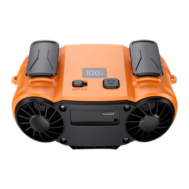 Ventilador de cintura portátil, ventilador de cuello para exteriores, fácil de transportar, versátil, USB personal Naranja