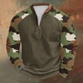 thumbnail image 2 of guisaled Camo Sweatshirt for Men Hunting Long Sleeve Half Zip Up Pullover Tops Fall Winter Casual Comfort Crewneck Sweatshirts, 2 of 4