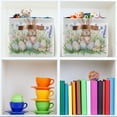 thumbnail image 6 of Watercolor Easter Bunny Pattern Foldable Storage Basket,Canvas Fabric Foldable Storage Bins with Handles Open Home Storage Bins Boxes for Toy Book Shelf Closet Baskets, 6 of 9