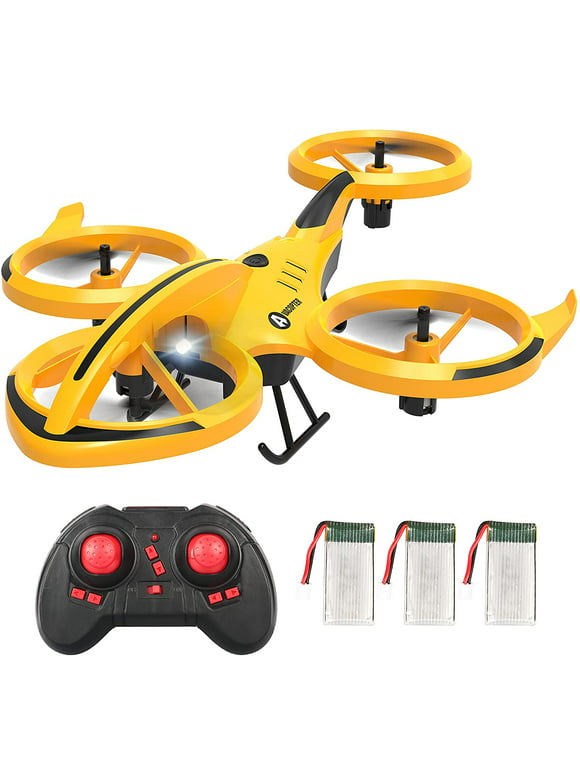 Drone for Kids Adults Beginner with One Key Take Off/Landing/Return, Leapfrog Flight, 360 Flip, Altitude Hold, Headless Mode, 3 Batteries