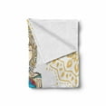 thumbnail image 2 of Colorful Soft Flannel Fleece Throw Blanket, Girl in Yoga Position with on Her Body Physical Force Pattern, Cozy Plush for Indoor and Outdoor Use, 70" x 90", Multicolor, by Ambesonne, 2 of 6