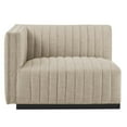 thumbnail image 5 of Modway Conjure 4-Piece Channel Tufted Fabric Sectional Sofa in Black/Beige, 5 of 5