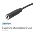 thumbnail image 4 of 3 piezas de cable de reemplazo TRS de 2 polos de jack hembra de 2.5mm a extremo abierto de cable desnudo para auriculares, 0.25m, 4 of 6