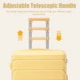 thumbnail image 6 of Alvantor 28inch Luggage, ABS Checked Suitcase with 4 Spinner Wheels and Side Hooks, Yellow, 6 of 8