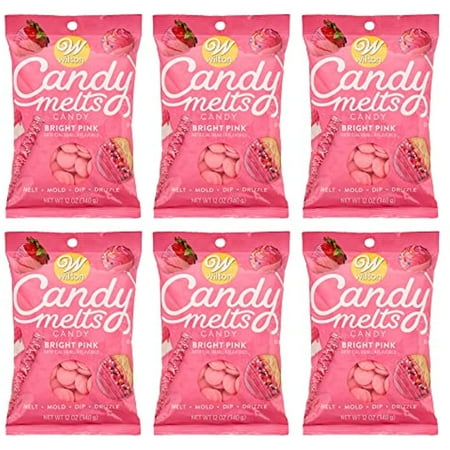 Wilton Bright Pink Candy Melts Candy, 12 Oz, Pack Of 6