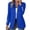 Blue, variant on Falll Open Front Blazer for Women Lightweight Collarless Long Sleeve Jacket Relaxed Dressy Casual Solid Color Suit Coat L