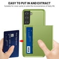 thumbnail image 3 of Dteck Case for Samsung Galaxy S21 Plus 6.7-inch,Shockproof Wallet Card Slot Holder Pocket Slide Slim Fit Dual Layer Soft TPU Hard PC Hybrid Protective Back Galaxy S21+ Cover,Green, 3 of 6