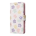 thumbnail image 1 of Wallet Case for iPhone XS/X 5.8 Inch, Flower Pattern Soft TPU Shockproof Bracket Wrist Strap Phone Cover with Cash Holder Card Slots Magnetic Closure Kickstand Flip Folio Case,Small Flowers, 1 of 8
