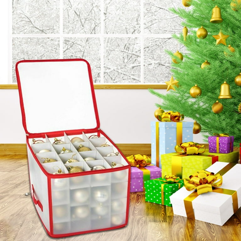 64 Baubles Storage Box Christmas Xmas Tree Decoration Organiser