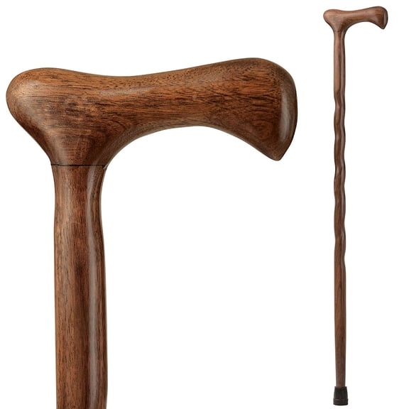 Brazos 37" Twisted Walnut Walking Cane