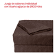thumbnail image 4 of Juego De Sábanas Individual Microfibra Ultra Suave Premium Café Rayas, 4 of 5