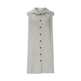thumbnail image 4 of DailyTrove Women's Sleeveless Collared Button Front Shift Dress, Casual Outerwear for Summer Daily Errands Effortless Styling, 4 of 6
