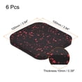 thumbnail image 2 of Uxcell Treadmill Mat-3.9"x3.9" Exercise Equipment Mat for Floor Protection Sound Reduction, Black Red 6 Pack, 2 of 5