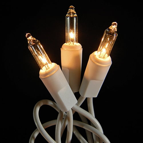 Electric PlugIn String Lights String Lights Cluster 9 ft Outdoor Plugin White Wire Clear