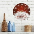thumbnail image 7 of GZHJMY Christmas Red Snowflake Wall Clock, Silent Non Ticking Battery Operated Creative Decorative Round PVC Clock for Kitchen, Living Room, Bathroom, Home School Office Decor, 10 Inch, 7 of 7