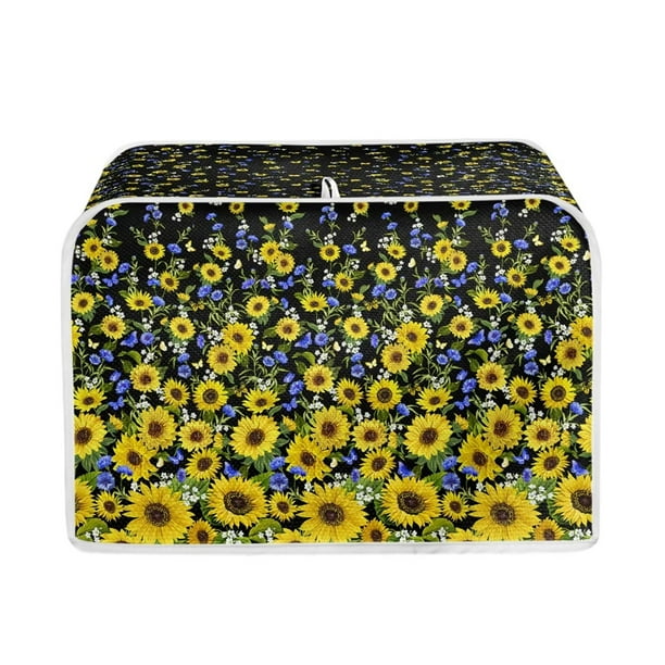 FKELYI Sunflower Print Toaster Cover Lightweight Toaster Covers 4 Slice