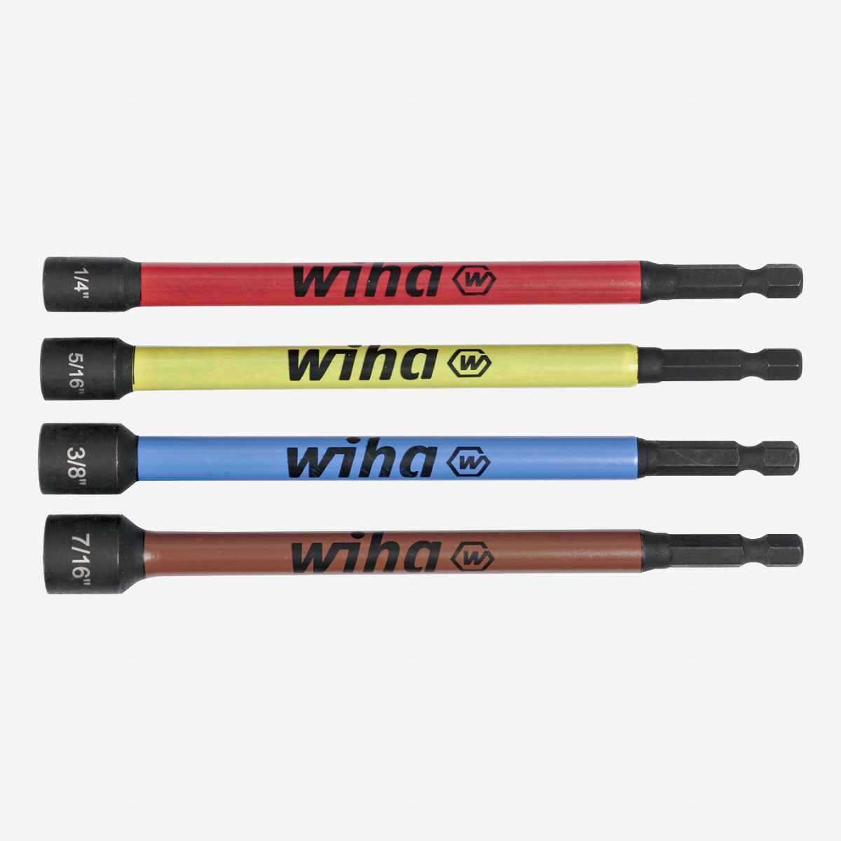 Wiha 70489 4 Piece 6" Color Coded Nut Setter Set