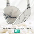 thumbnail image 3 of THXSILK Silk Mask for Sleep, 19 Momme Mulberry Silk Eye Mask, 100% Real Natural Pure Silk Eye Sleep Shade Cover, Grey Marble, 3 of 8