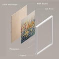 thumbnail image 4 of PixonSign Framed Wall Art Yellow Wildflowers Garden Floral Posters, Set of 2 Nature Pastel Botanical Field Illustrations Wall Decor, Adhesive Canvas Prints for Home Decor - 8"x10" White, 4 of 5