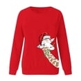 thumbnail image 1 of Fesfesfes Ugly Xmas Sweater Womens Casual Long Sleeve Tops Christmas Print Pullover Sweatshirt Blouse Top Sale Clearance, 1 of 5