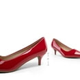 thumbnail image 3 of BURUDANI Womens Low Heel Stiletto Pump Shoes Round Toe Slip On Dress Work Party Shoes, 3 of 9