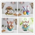 thumbnail image 3 of Easter Decoration Tree with Colorful EggsRabbit,2D Acrylic RabbitEgg PlaqueOrnament Spring Easter Centerpieces Cartoon Cute Easter Eggs Rabbit Desktop Decor for Living Room Holiday Party Decor Gifts, 3 of 8