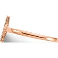 thumbnail image 4 of 14K Rose Gold Polished & D/C Cross Ring (Size 7) Made In United States k5723, 4 of 6