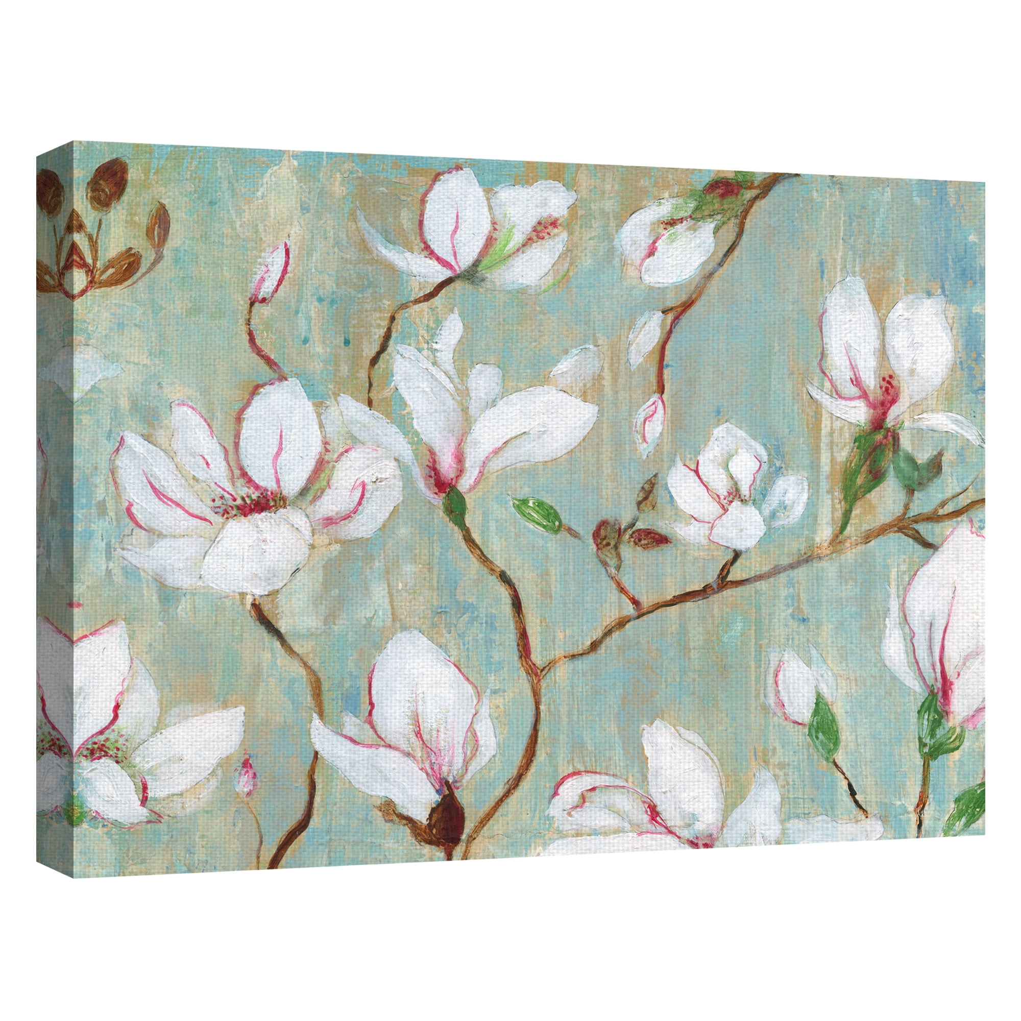 Tava Studios Dogwood Morning II Tree Blossoms 40" x 30" Painting Canvas Art Print, by Masterpiece Art Gallery