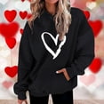 thumbnail image 2 of Penkiiy Sweat à Capuche Imprimé Col Rond pour Femmes, Manches Longues, TG Noir, 2 of 5