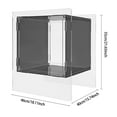 thumbnail image 2 of Modern Acrylic Nightstand Side Table with Storage Shelf Clear Bedside Table End Table for Living Room Bedroom (Black), 2 of 12