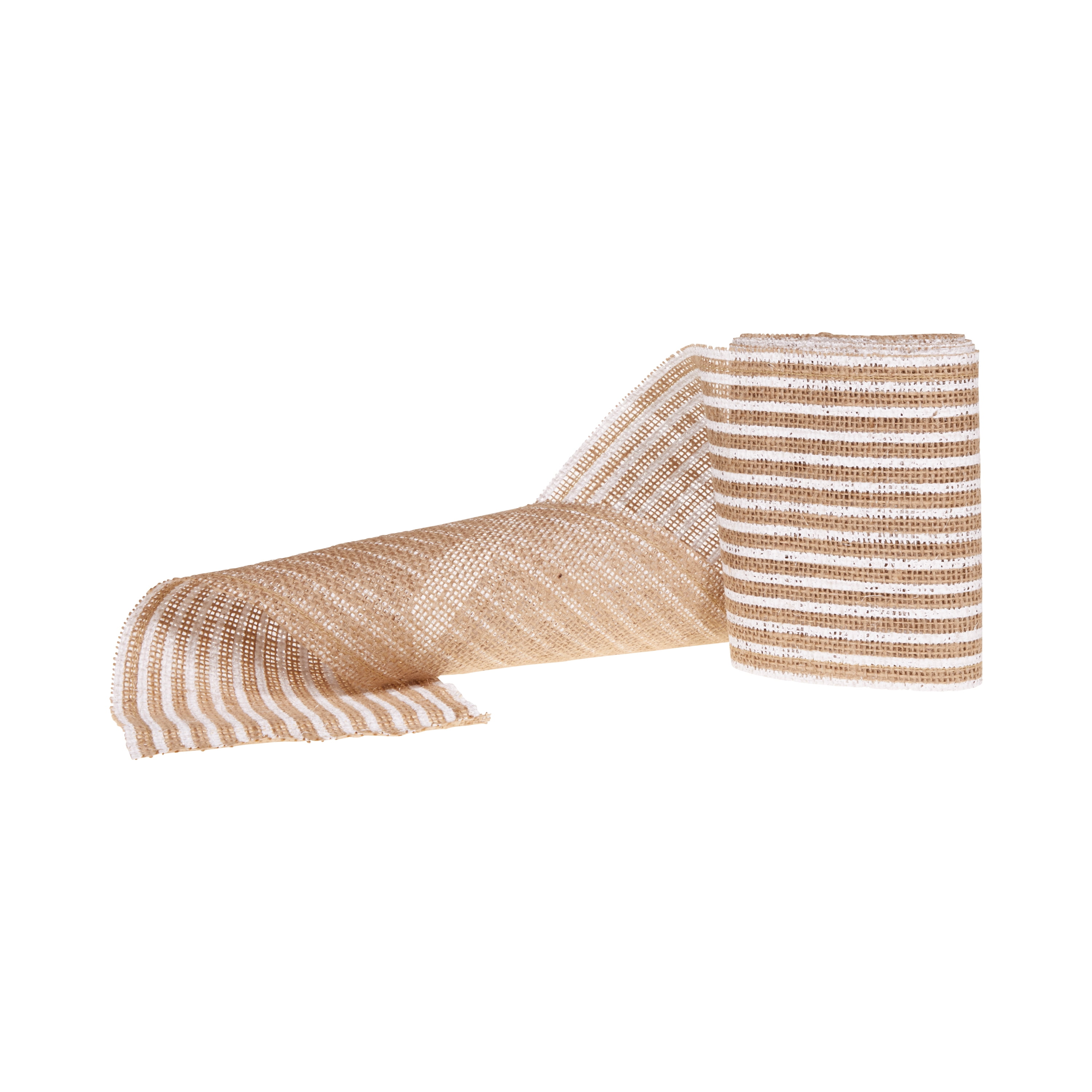 Love, Laugh, Craft Natural Burlap Ribbon, 5"W x 3-Yds, Multi-Color