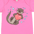 thumbnail image 4 of Inktastic Cute Smiling Valentine's Day Otter with Heart Boys or Girls Baby Bodysuit, 4 of 5