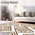 thumbnail image 2 of ODIKA 6'x9' Machine Washable Non-Slip Area Rug, Southwestern Saddle with Interlocking Motifs High Traffic Rug, Brown, 613925, 2 of 7