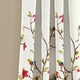 thumbnail image 4 of Half Moon Neela Birds Room Darkening Window Curtain Panels Ivory/Brown 52x84+2 Set, 4 of 9