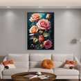 thumbnail image 2 of Hilo Algodón Ecológico Bordado Ilustraciones Punto Cruz Con Rosas Impresas 11CT 40x60cm, 2 of 9