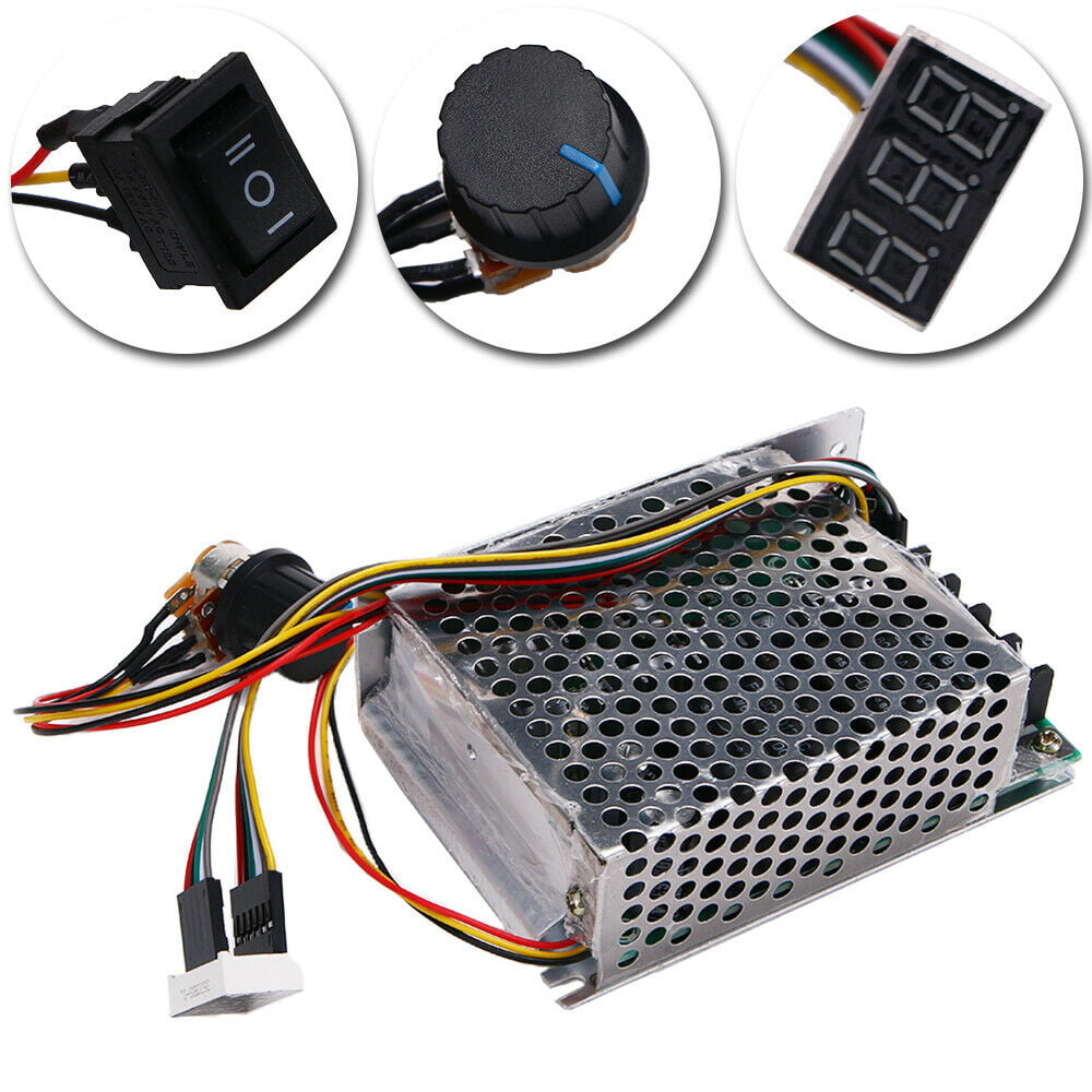 Meiyya Speed Controller,10V-55V 60A DC Motor Speed Controller Governor Reversing Direction Switch with Digital Display