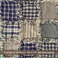 thumbnail image 3 of JCS Heritage Navy Blue Ticking Stripe Cotton Homespun Fabric - Sold by the Yard, 3 of 6