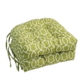 thumbnail image 3 of Blazing Needles 916X16US-T-2CH-OD-192 16 in. Spun Polyester Outdoor U-Shaped Tufted Chair Cushions, Titan Kiwi - Set of 2, 3 of 3
