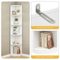 thumbnail image 6 of Uforic Tall Corner Shelf, 5-Tier Bookshelf, Modern Corner Bookcase Display Rack Storage Shelves, White, 6 of 10