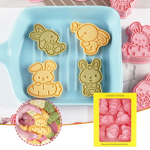 TIMIFIS Cookie Mold Easter Bunny Easter Fondant Baking Tool 8 Piece Set Kitchen Gadgets