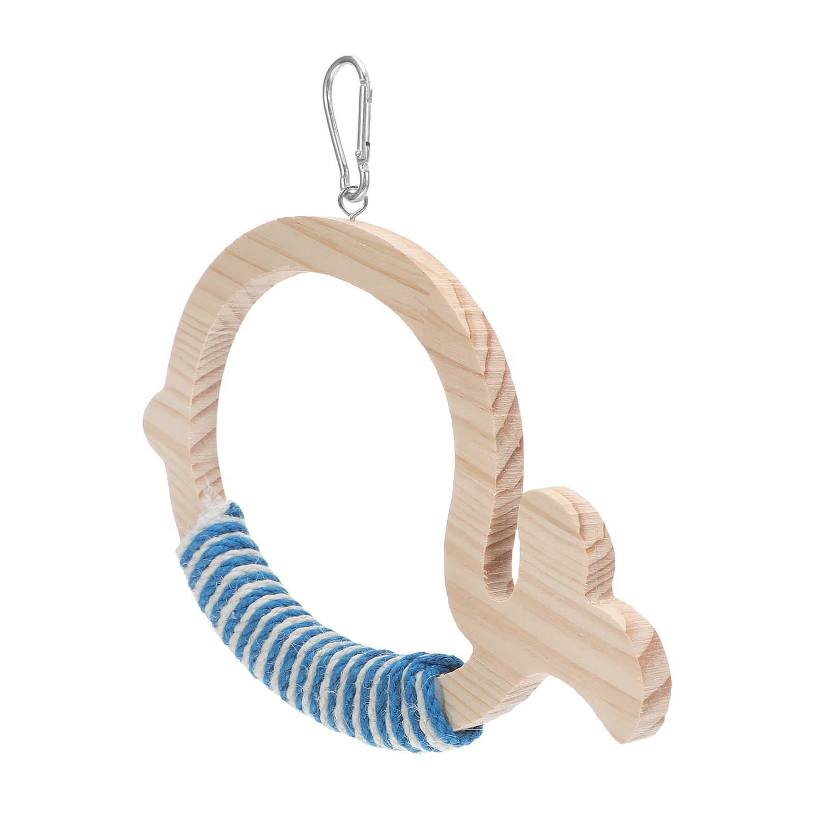 HOOWIFFY Premium Natural Wood Bird Platform Swing with Easy Installation and Stylish Design
