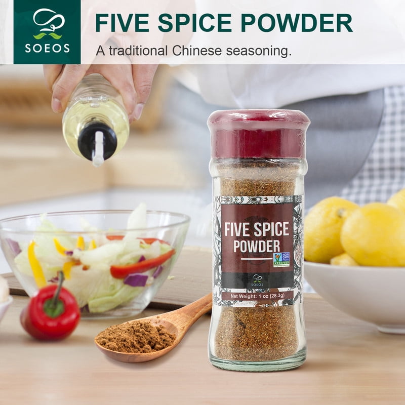 Soeos Culinary Chinese Five Spice, 1 oz, 2 Packs, total weight 2 oz, Five Spice Chinese Seasoning