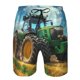 thumbnail image 3 of Balery Green Tractor Field Traje de Baño Estilo Hawaiano para Hombre, Shorts de Secado Rápido con Bolsillos-Medium, 3 of 6