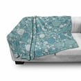 thumbnail image 2 of Abstract Soft Flannel Fleece Blanket, Abstract Pattern with Bubbles in Different Sizes Modern Aqua Inspired Design, Cozy Plush for Indoor and Outdoor Use, 50" x 70", Turquoise Teal, by Ambesonne, 2 of 5