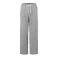 thumbnail image 4 of SnnmBlm Women's Pull On Solid Color Jeans Drawstring Elastic Waist Denim Stretch Joggers for Women Gray XL, 4 of 5