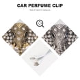 thumbnail image 5 of KAKOWELY 2PCS Rhinestone Car Fragrance Essential Oil Diffuser Elephant Pattern Air Vent Clip Car Aromatherapy Diffuser Car Interior Decoration (Golden Grey, Random Color Clip),1.38"X1.38"X0.98", 5 of 5