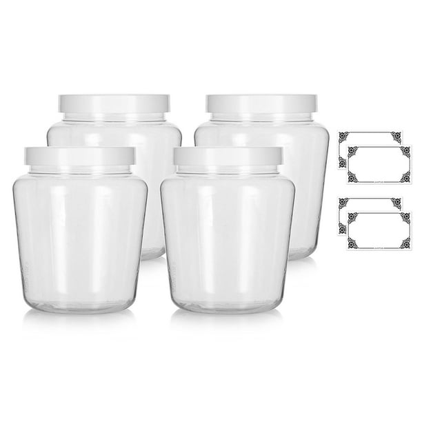 JUVITUS Clear 32 oz Tapered PET Plastic (BPA Free) Large Refillable