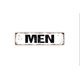 thumbnail image 1 of (Metal de aluminio) Letrero para baño de hombres, para hombres, chicos, vestuario, letrero de metal rústico para calle o placa con nombre para puerta, tamaño: 4 x 16 pulgadas, 1 of 4