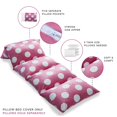 thumbnail image 5 of Loungie Pink Polka Dots Bean Bag Covers - Microfiber | Nap Mat | Requires 5 Standard Twin Size Pillows 88"x26", 5 of 8