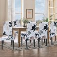 thumbnail image 2 of Dining Room Chair Covers Slipcovers Set of 6, Spandex Super Fit Stretch Removable Washable Kitchen Parsons Chair Covers Protector for Dining Room,Hotel,Ceremony(Flower Pattern11), 2 of 6